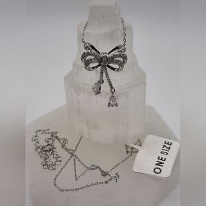 N46 Plated Bow Necklace- Charmed Aroma